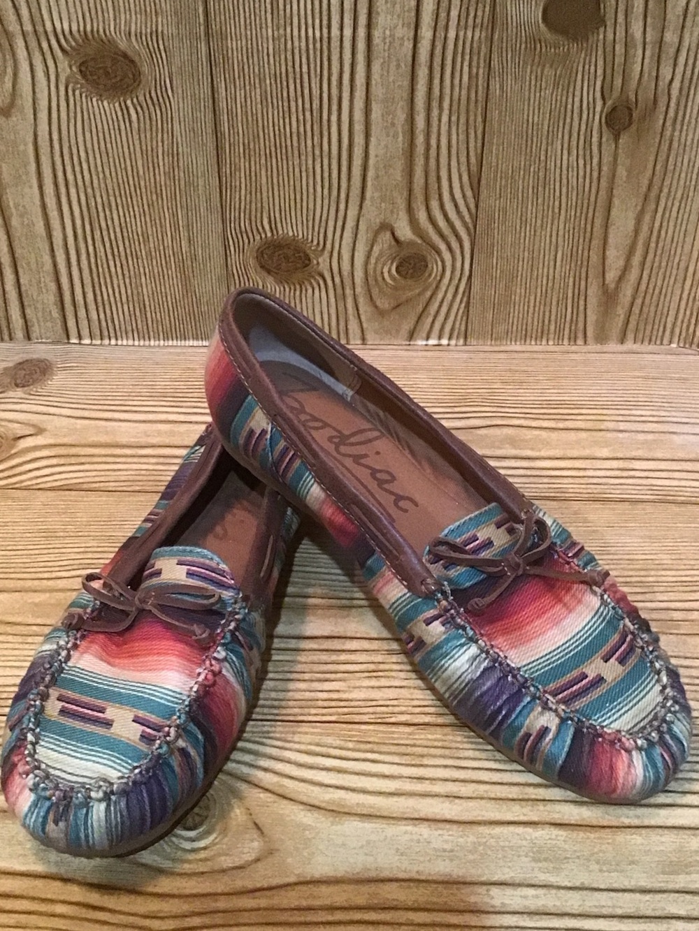 NWT Zodiac Striped Multicolor Women’s Moccasin Loafers